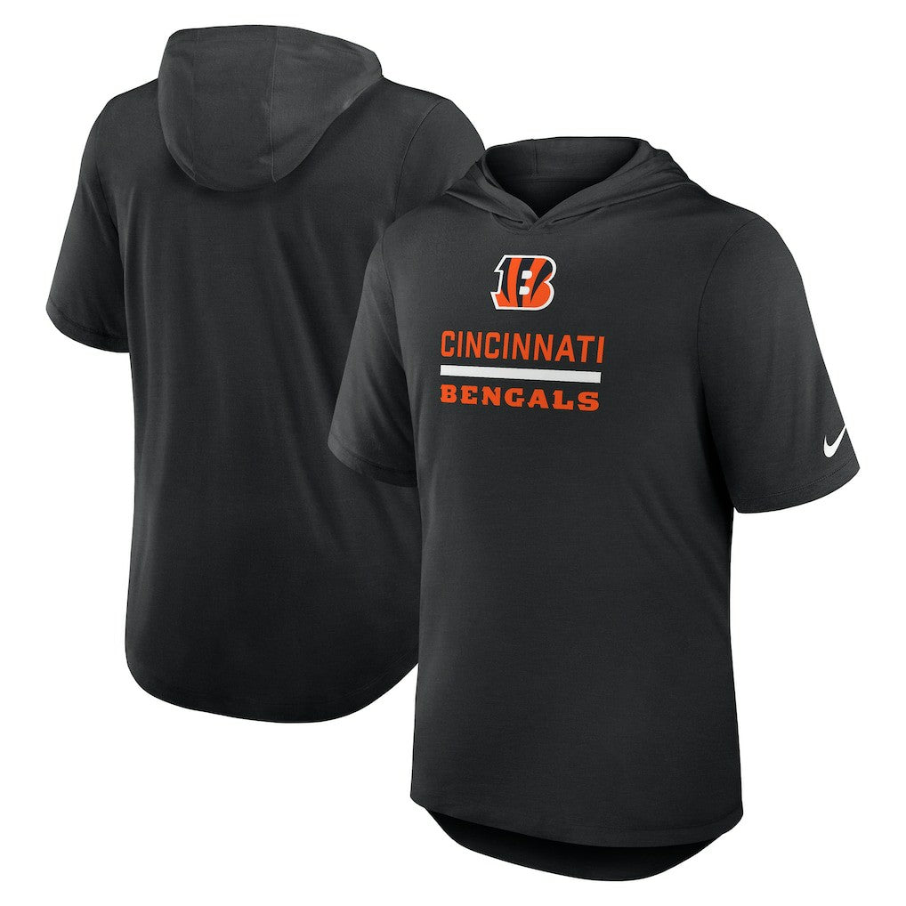 Cincinnati Bengals Lockup Tri-Blend Hoodie T-Shirt Black - Nike