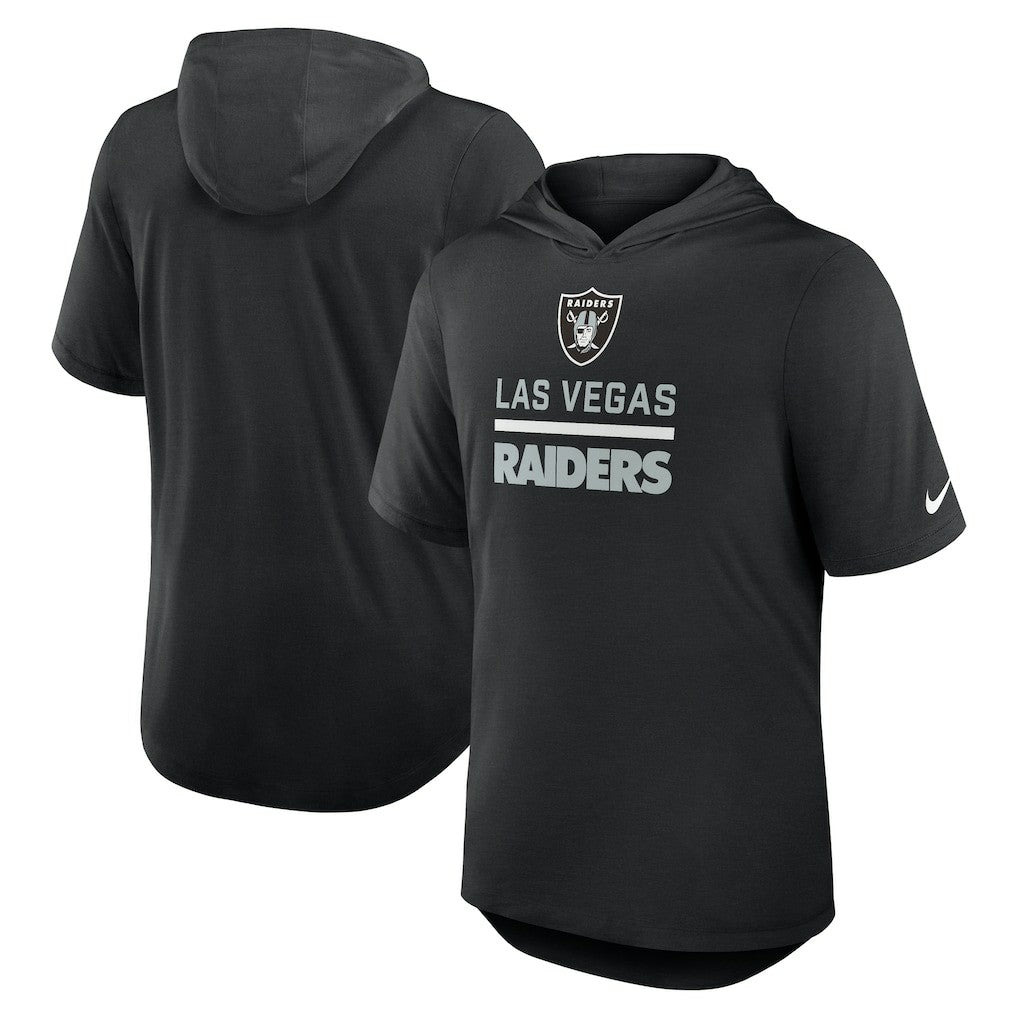 Las Vegas Raiders Lockup Tri-Blend Hoodie T-Shirt Black - Nike