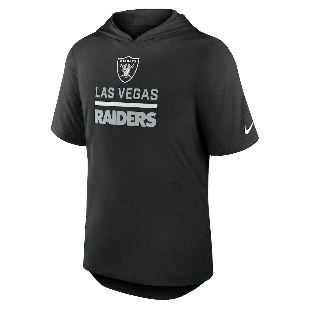 Las Vegas Raiders Lockup Tri-Blend Hoodie T-Shirt Black - Nike