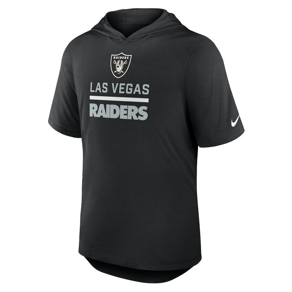 Las Vegas Raiders Lockup Tri-Blend Hoodie T-Shirt Black - Nike
