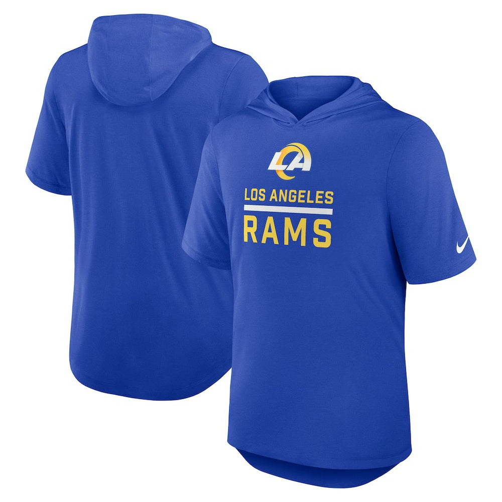 Los Angeles Rams Lockup Tri-Blend Hoodie T-Shirt Royal - Nike