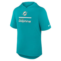 Miami Dolphins Lockup Tri-Blend Hoodie T-Shirt Aqua - Nike