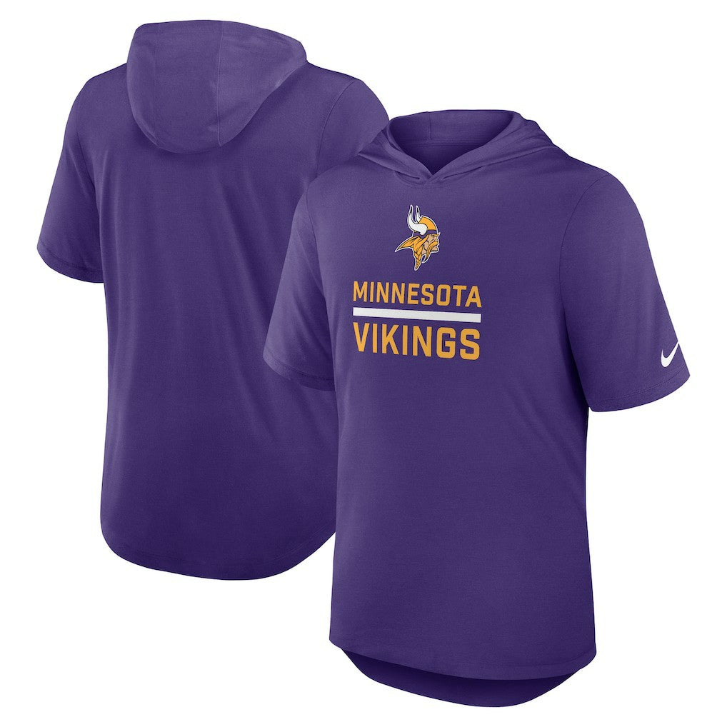 Minnesota Vikings Lockup Tri-Blend Hoodie T-Shirt Purple - Nike