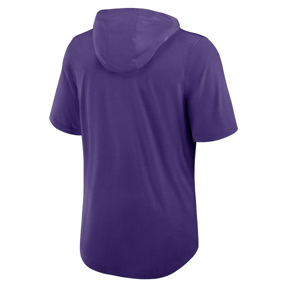 Minnesota Vikings Lockup Tri-Blend Hoodie T-Shirt Purple - Nike