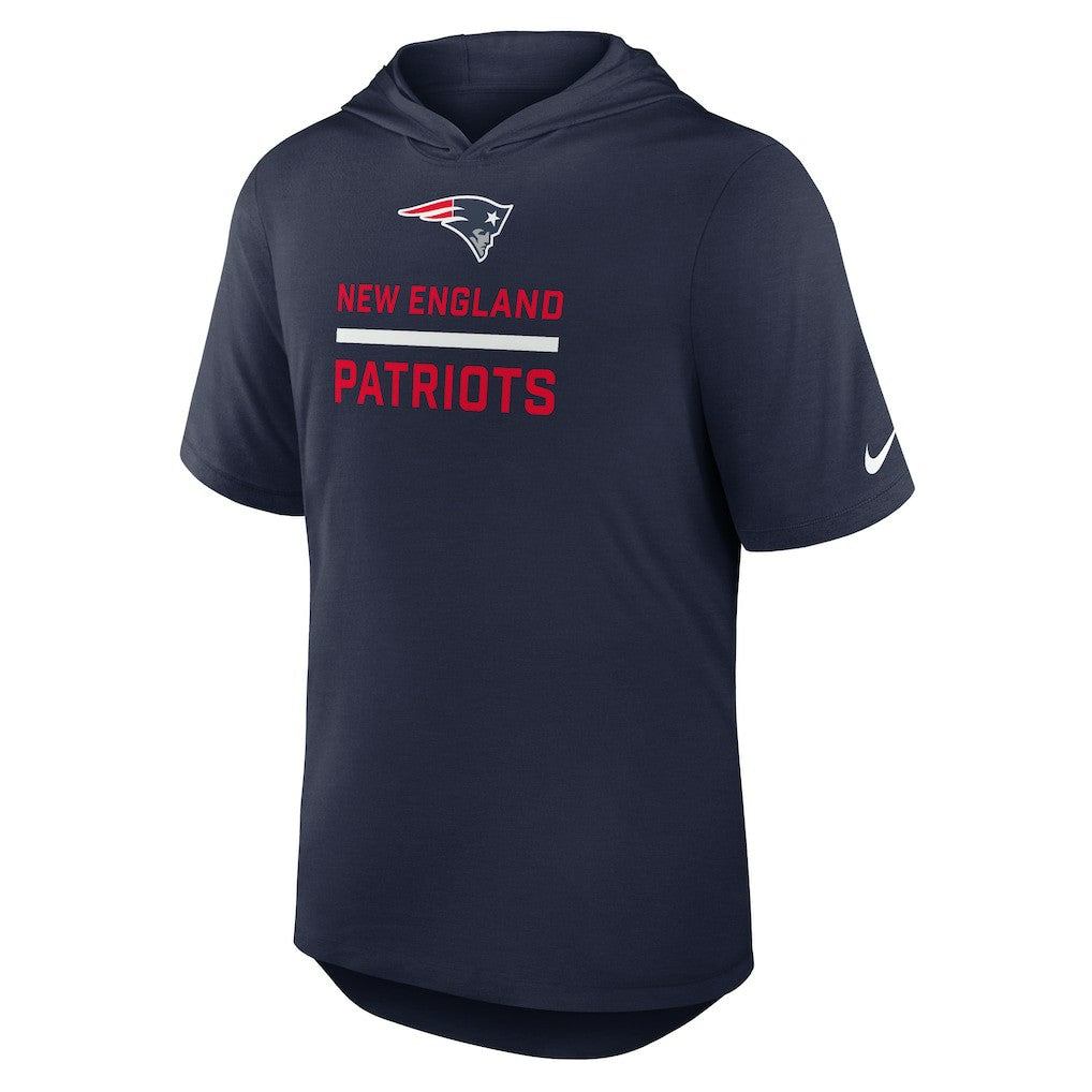 New England Patriots Lockup Tri-Blend Hoodie T-Shirt Navy - Nike