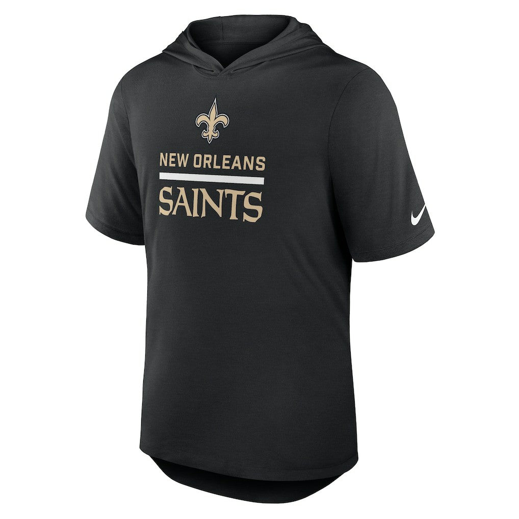 New Orleans Saints Lockup Tri-Blend Hoodie T-Shirt Black - Nike