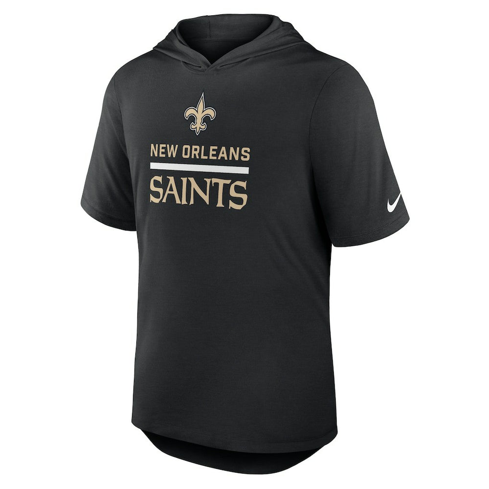 New Orleans Saints Lockup Tri-Blend Hoodie T-Shirt Black - Nike