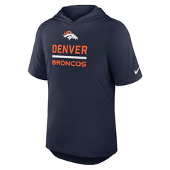 Denver Broncos Lockup Tri-Blend Hoodie T-Shirt Navy - Nike