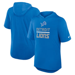 Detroit Lions Lockup Tri-Blend Hoodie T-Shirt Blue - Nike