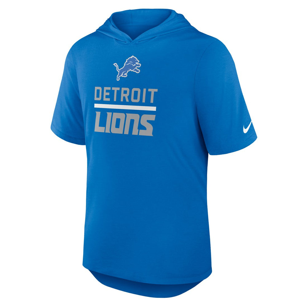 Detroit Lions Lockup Tri-Blend Hoodie T-Shirt Blue - Nike