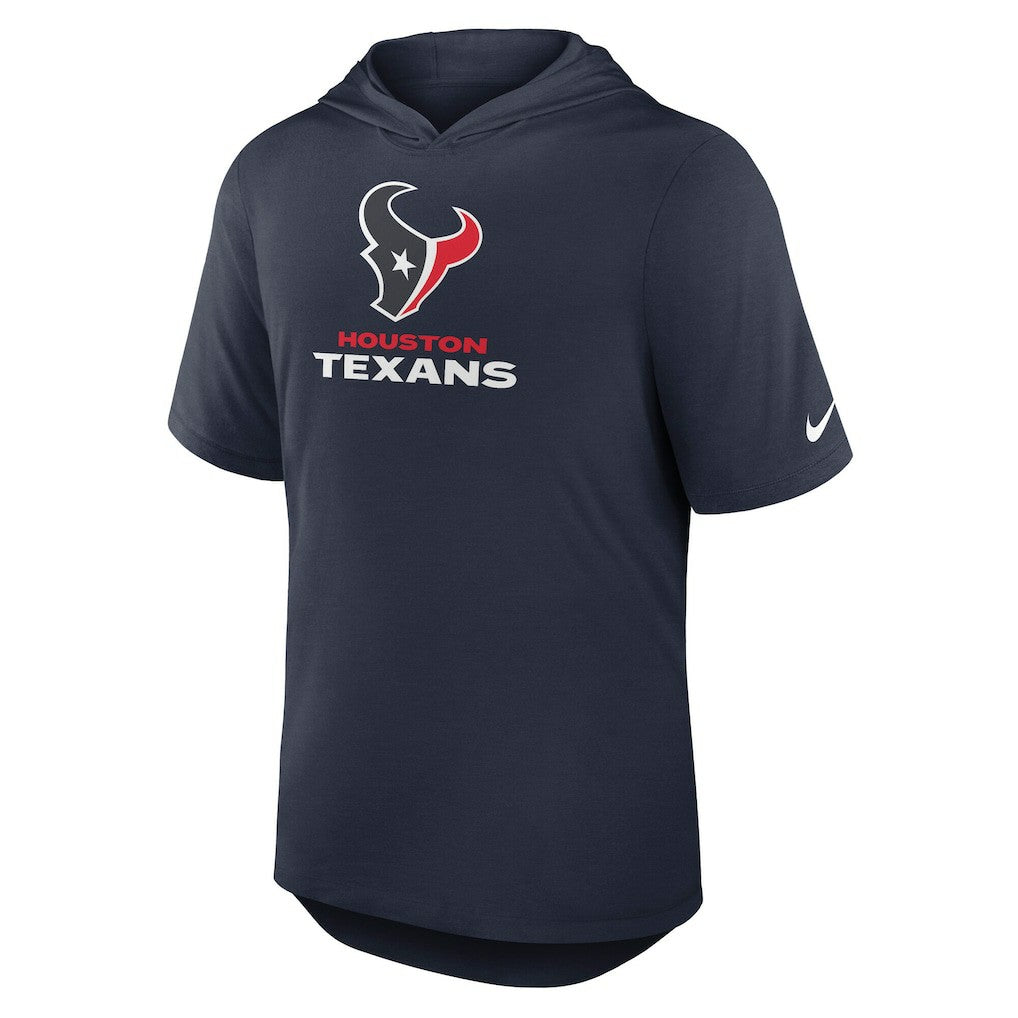 Houston Texans Lockup Tri-Blend Hoodie T-Shirt Navy - Nike