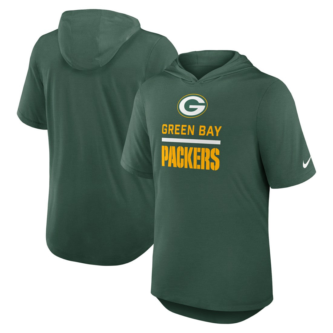 Green Bay Packers Lockup Tri-Blend Hoodie T-Shirt Green - Nike
