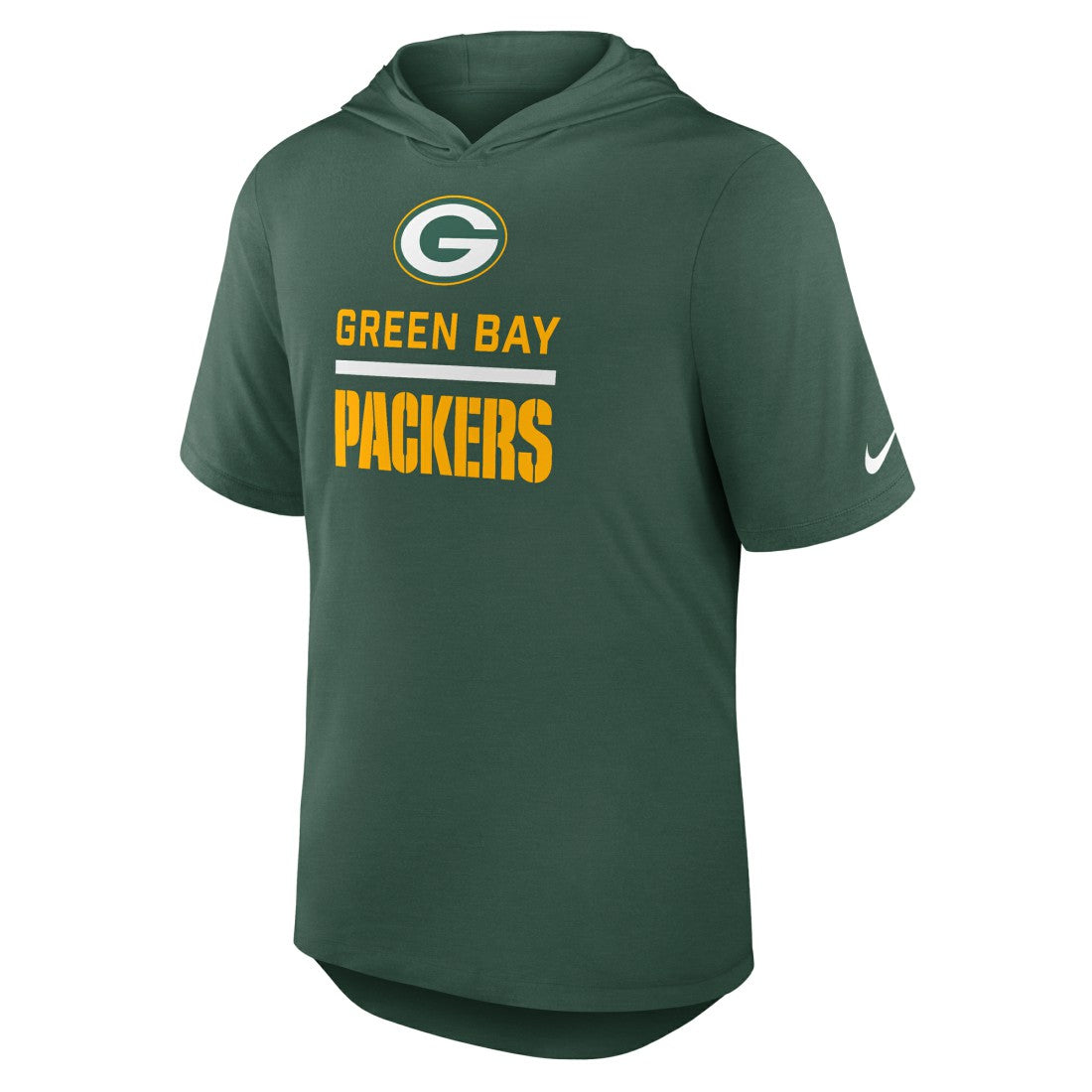 Green Bay Packers Lockup Tri-Blend Hoodie T-Shirt Green - Nike