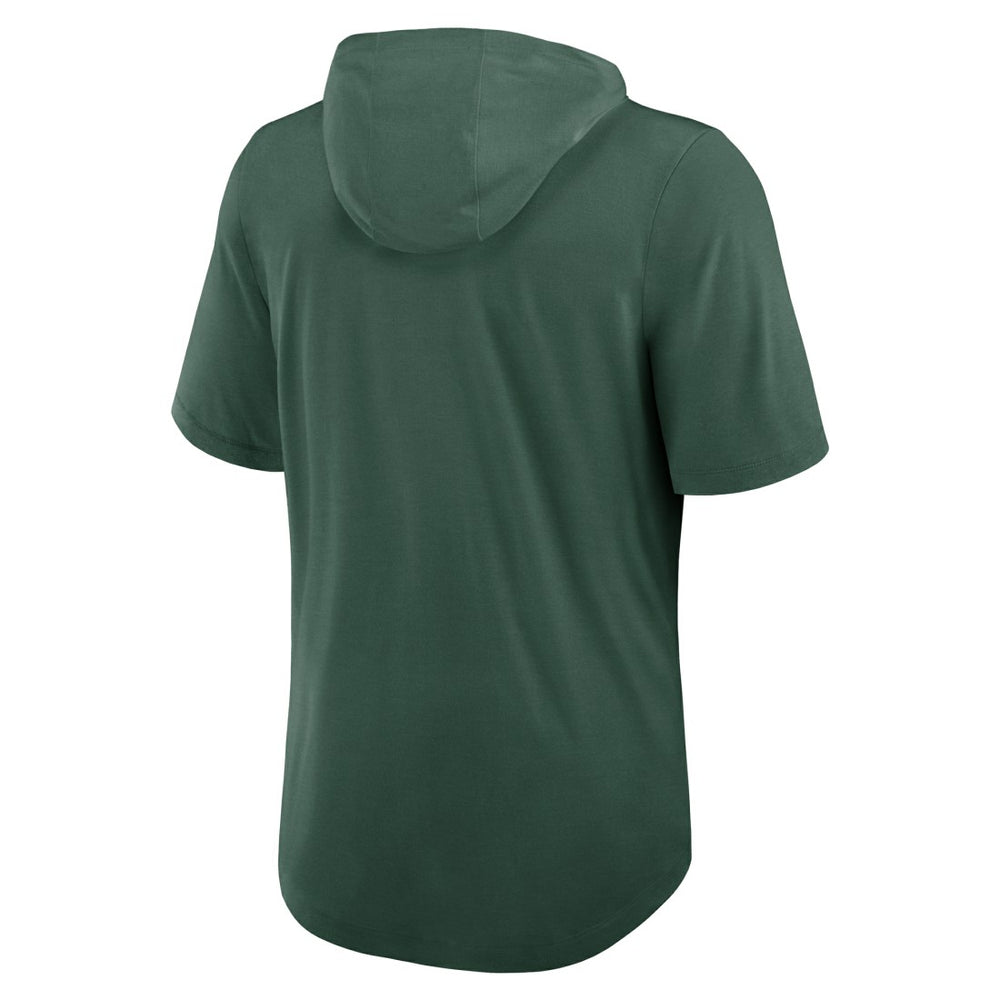 Green Bay Packers Lockup Tri-Blend Hoodie T-Shirt Green - Nike