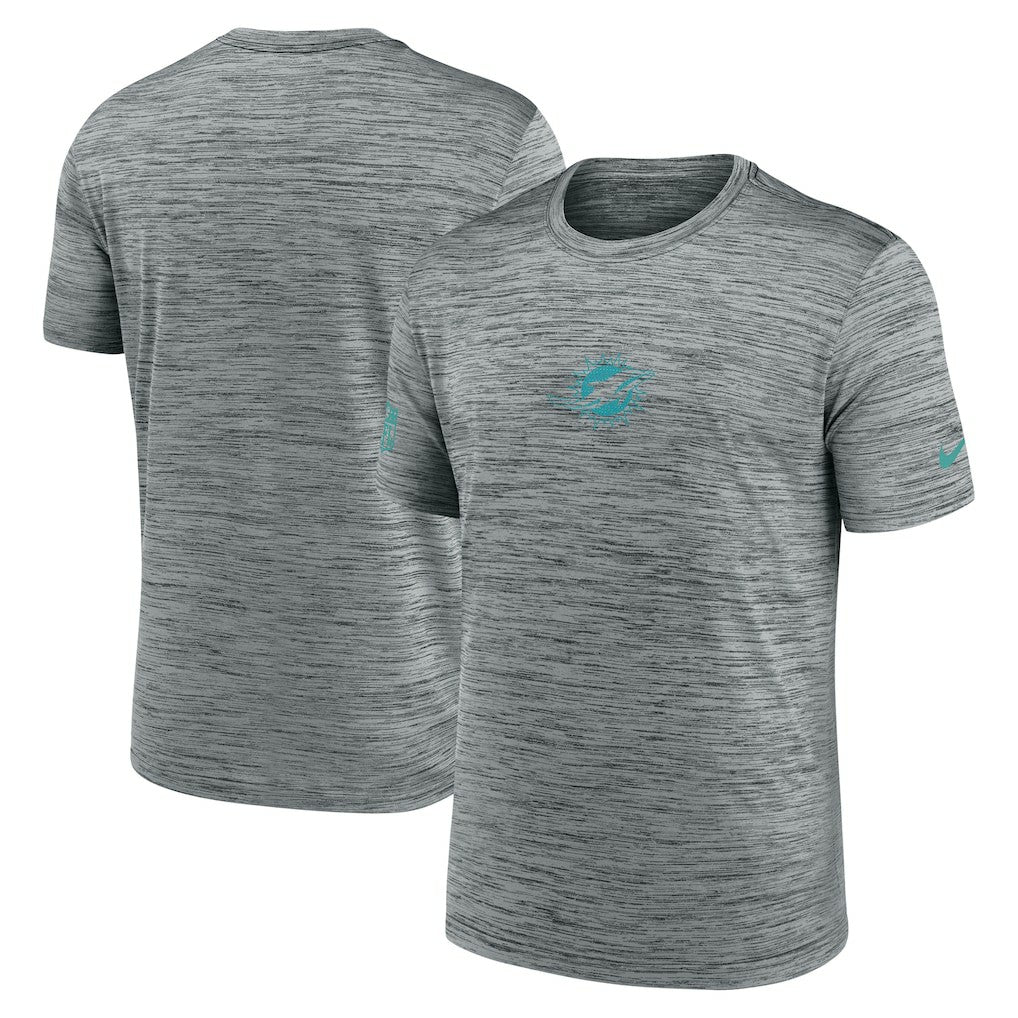 Miami Dolphins Sideline Velocity Dri-FIT T-Shirt - Gray - Nike