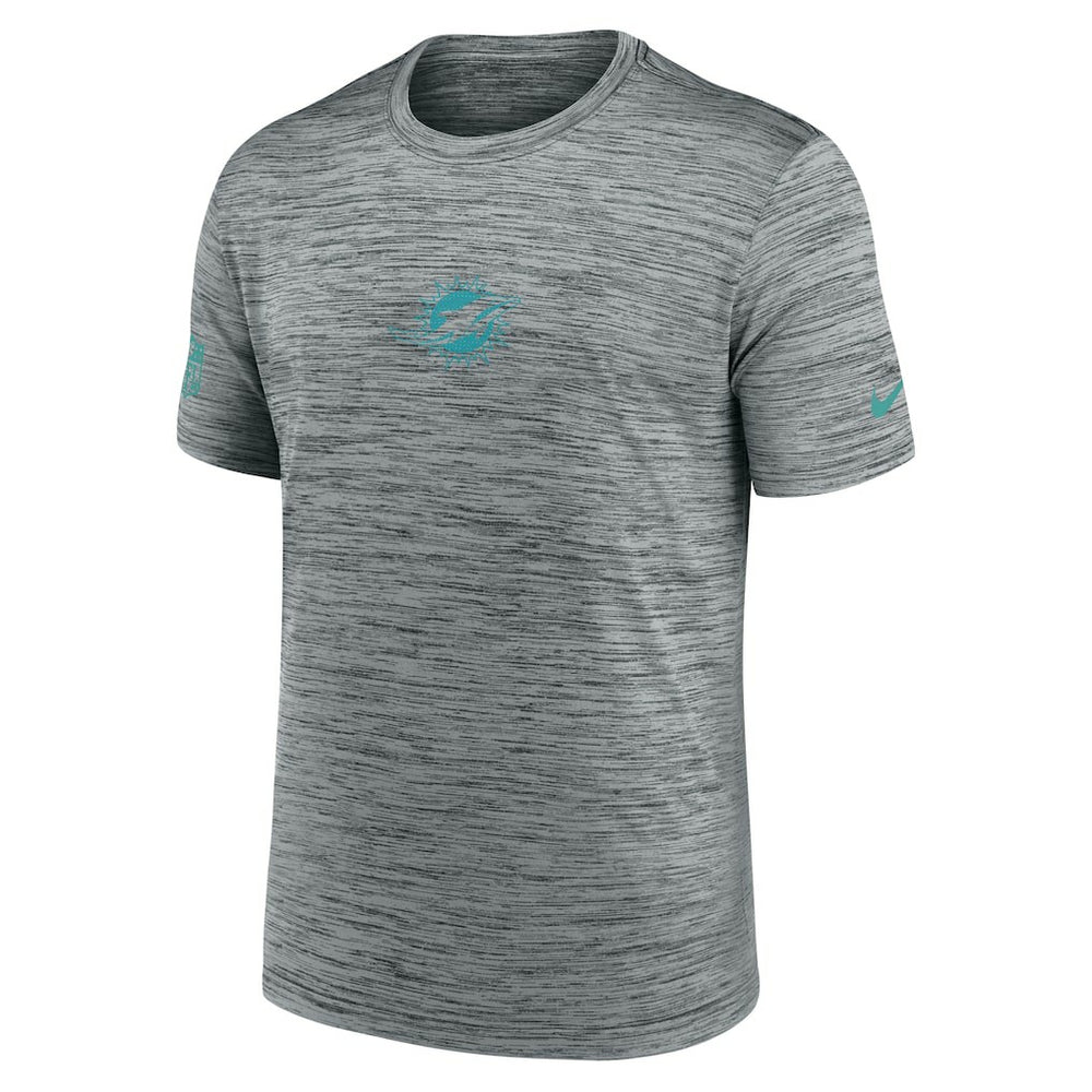Miami Dolphins Sideline Velocity Dri-FIT T-Shirt - Gray - Nike