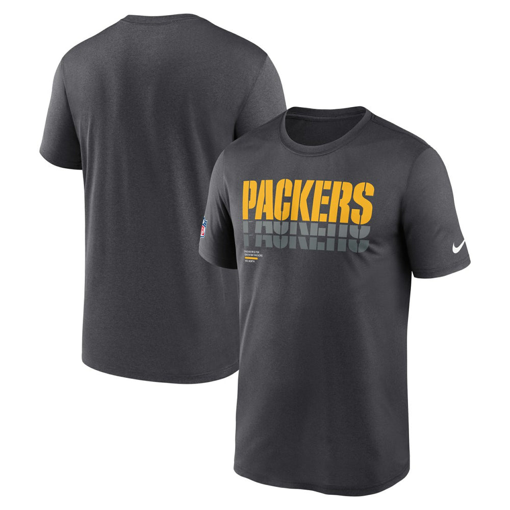Green Bay Packers Sideline Legend Dri-FIT T-Shirt Charcoal - Nike