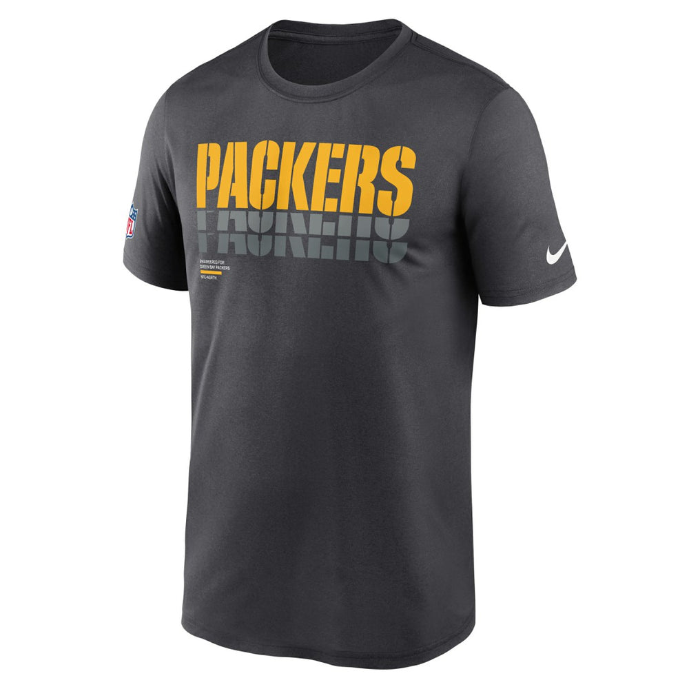 Green Bay Packers Sideline Legend Dri-FIT T-Shirt Charcoal - Nike