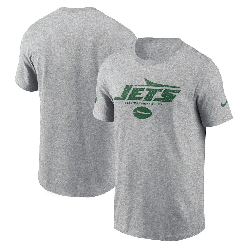 New York Jets Sideline Dri-FIT T-Shirt Heather Gray - Nike