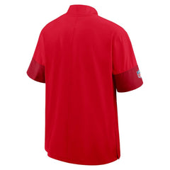 Kansas City Chiefs Sideline Short Sleeve Quarter-Zip Dri-FIT Coach Jacket Red - Nike