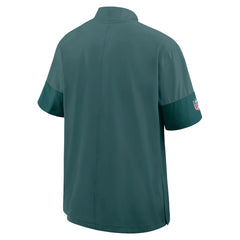 Philadelphia Eagles Sideline Short Sleeve Quarter-Zip Dri-FIT Coach Jacket Midnight Green - Nike