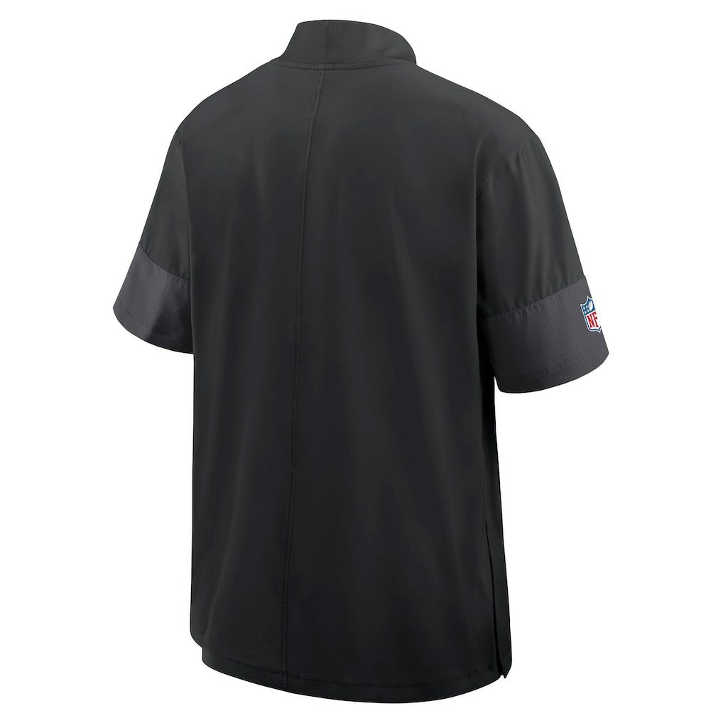 Philadelphia Eagles Sideline Short Sleeve Quarter-Zip Dri-FIT Coach Jacket Black - Nike
