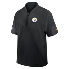 Pittsburgh Steelers Sideline Short Sleeve Quarter-Zip Dri-FIT Coach Jacket Black - Nike