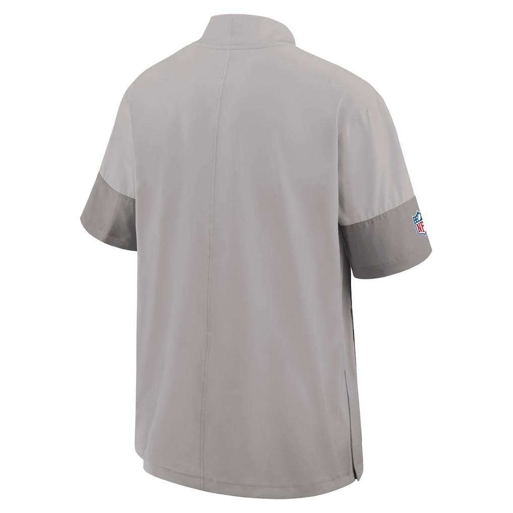 Miami Dolphins Sideline Short Sleeve Quarter-Zip Dri-FIT Coach Jacket Gray - Nike