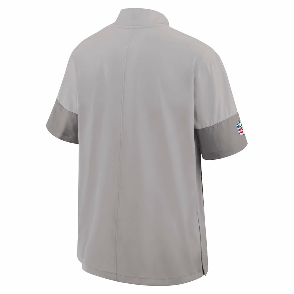 Miami Dolphins Sideline Short Sleeve Quarter-Zip Dri-FIT Coach Jacket Gray - Nike