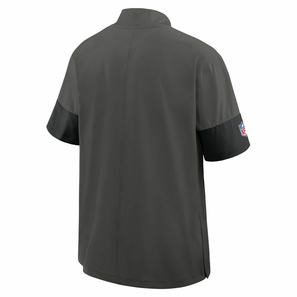 Tampa Bay Buccaneers Sideline Short Sleeve Quarter-Zip Dri-FIT Coach Jacket Pewter - Nike