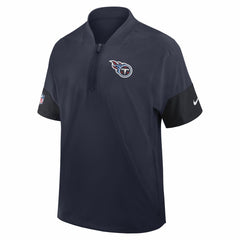 Tennessee Titans Sideline Short Sleeve Quarter-Zip Dri-FIT Coach Jacket Navy - Nike