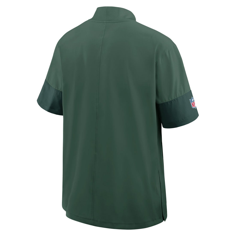 Green Bay Packers Sideline Short Sleeve Quarter-Zip Dri-FIT Coach Jacket Green - Nike