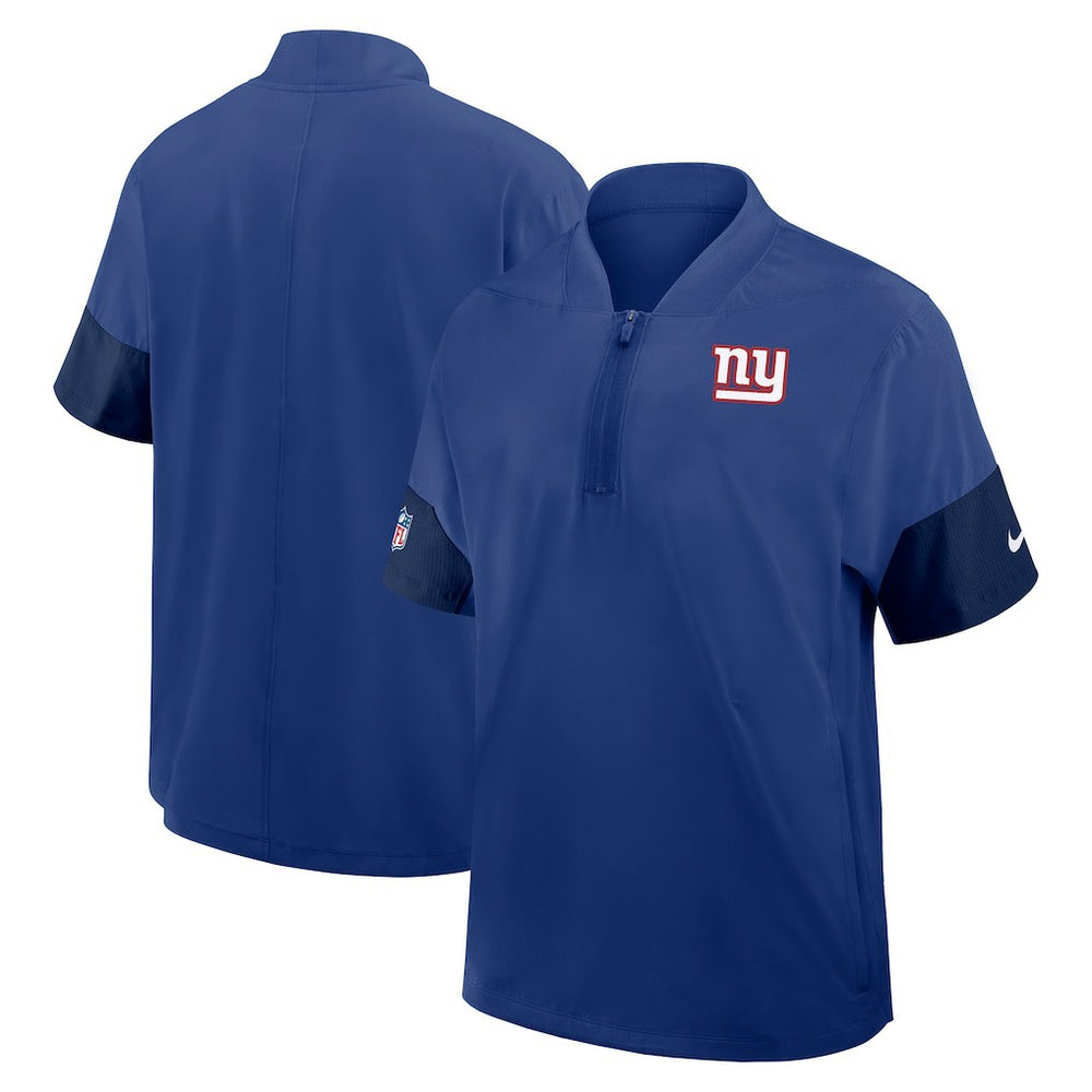 New York Giants Sideline Short Sleeve Quarter-Zip Dri-FIT Coach Jacket Royal - Nike