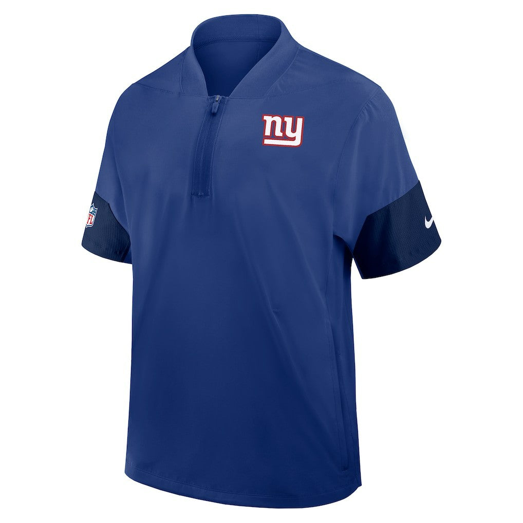 New York Giants Sideline Short Sleeve Quarter-Zip Dri-FIT Coach Jacket Royal - Nike