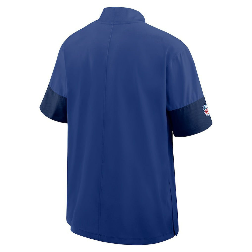New York Giants Sideline Short Sleeve Quarter-Zip Dri-FIT Coach Jacket Royal - Nike
