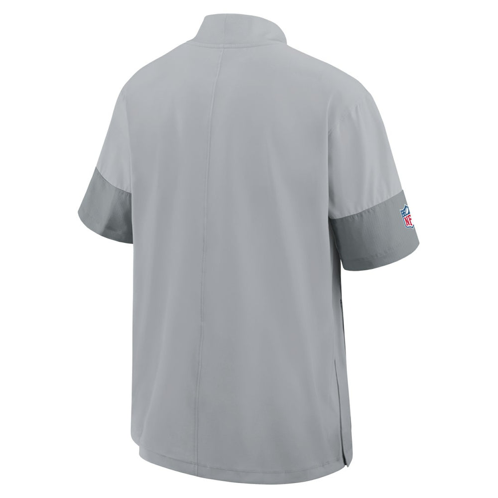 Detroit Lions Sideline Short Sleeve Quarter-Zip Dri-FIT Coach Jacket Gray - Nike