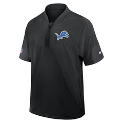 Detroit Lions Sideline Short Sleeve Quarter-Zip Dri-FIT Coach Jacket Black - Nike