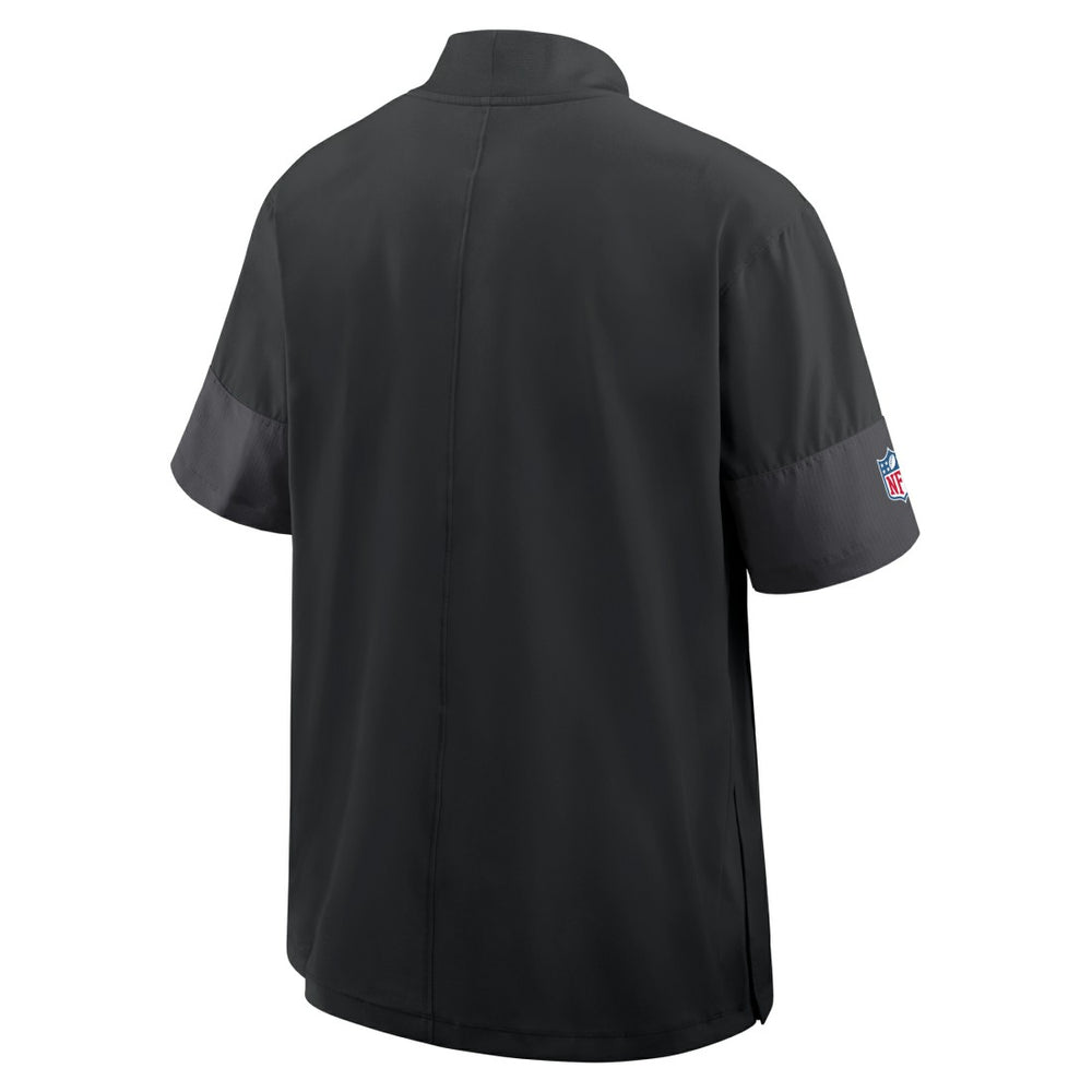 Detroit Lions Sideline Short Sleeve Quarter-Zip Dri-FIT Coach Jacket Black - Nike