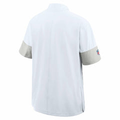 Buffalo Bills Sideline Short Sleeve Quarter-Zip Dri-FIT Coach Jacket White - Nike
