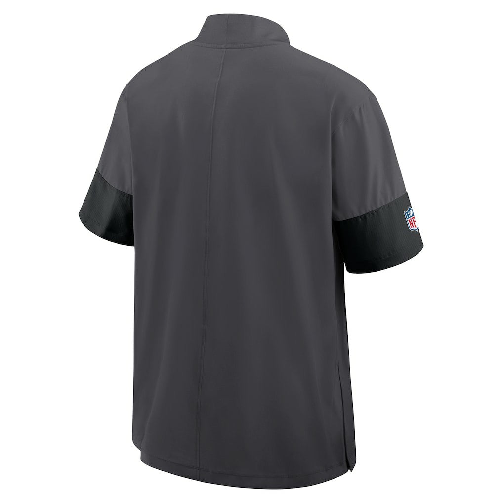 Cleveland Browns Sideline Short Sleeve Quarter-Zip Dri-FIT Coach Jacket Anthracite - Nike