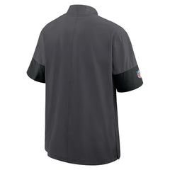 Cleveland Browns Sideline Short Sleeve Quarter-Zip Dri-FIT Coach Jacket Anthracite - Nike