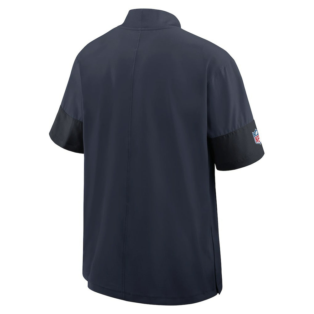 Chicago Bears Sideline Short Sleeve Quarter-Zip Dri-FIT Coach Jacket Navy - Nike