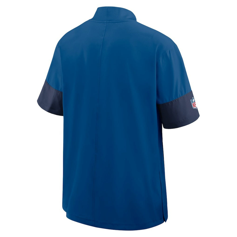Indianapolis Colts Sideline Short Sleeve Quarter-Zip Dri-FIT Coach Jacket Royal - Nike