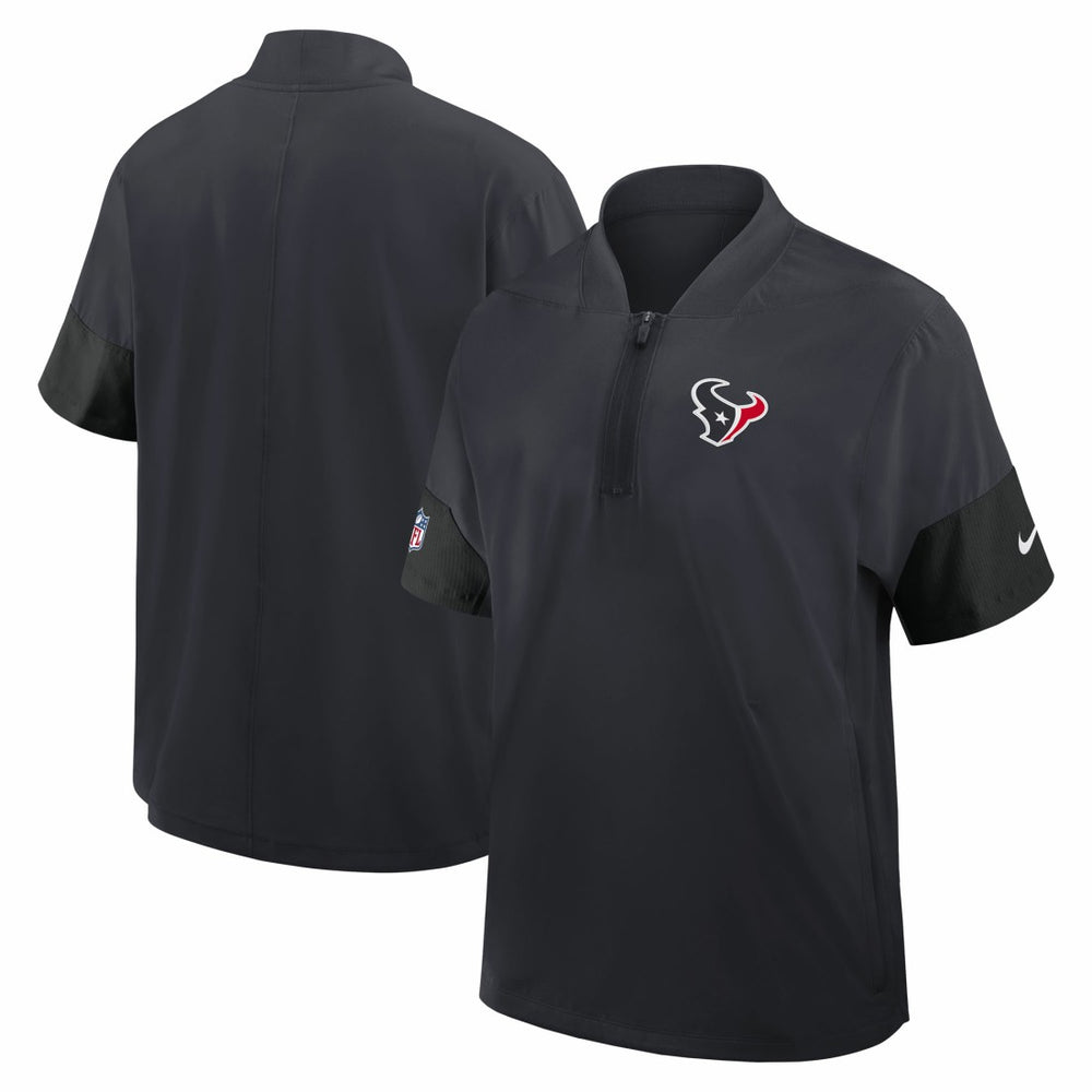 Houston Texans Sideline Short Sleeve Quarter-Zip Dri-FIT Coach Jacket Navy - Nike