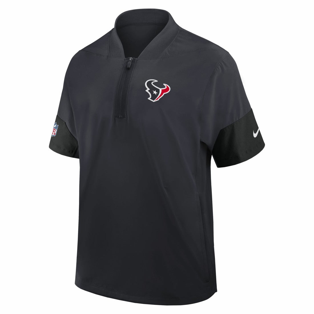 Houston Texans Sideline Short Sleeve Quarter-Zip Dri-FIT Coach Jacket Navy - Nike