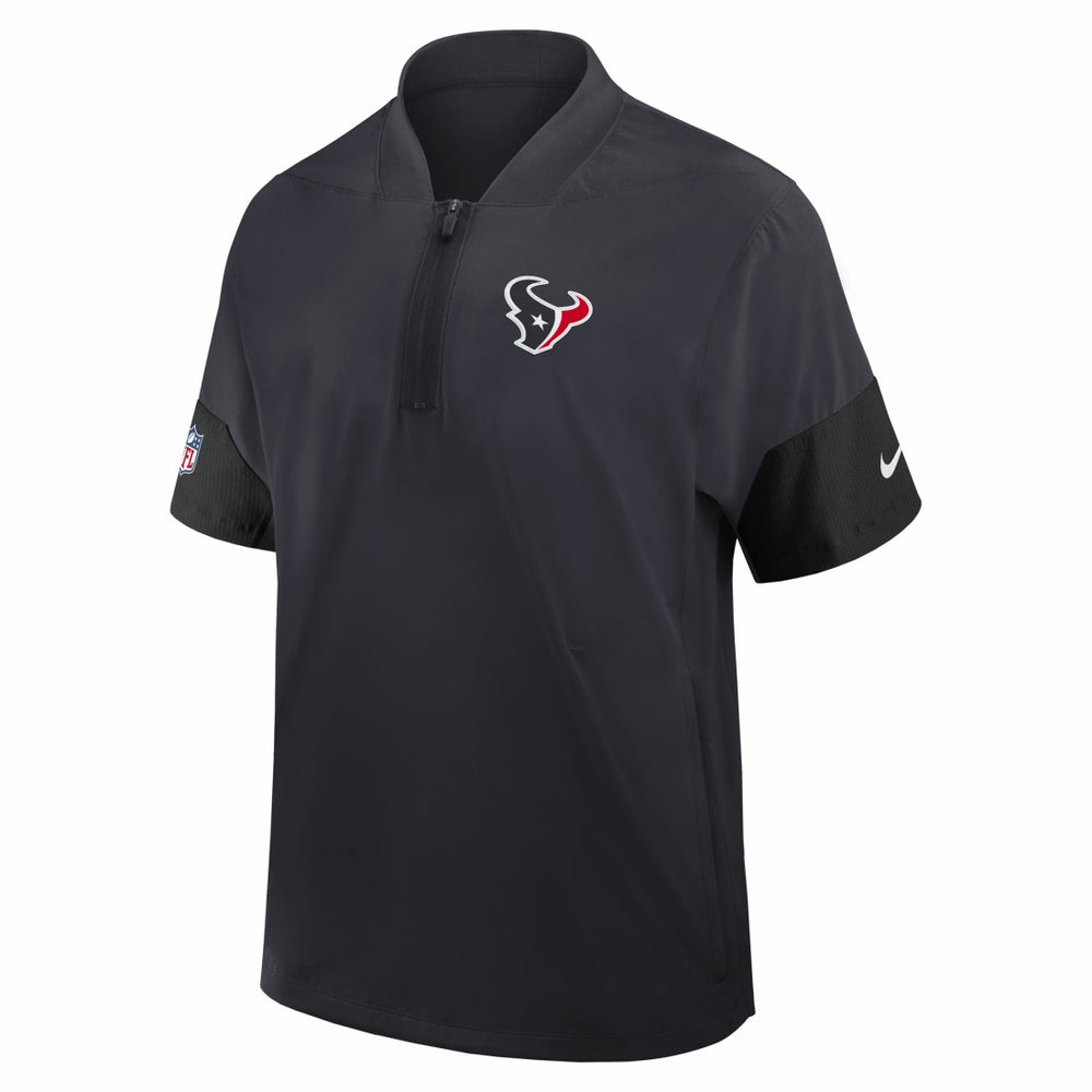 Houston Texans Sideline Short Sleeve Quarter-Zip Dri-FIT Coach Jacket Navy - Nike