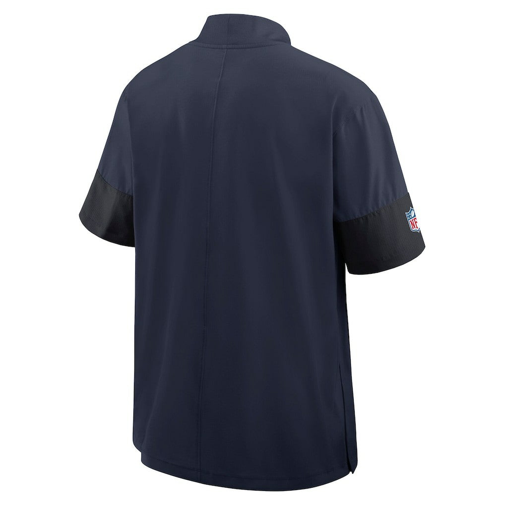 Dallas Cowboys Sideline Short Sleeve Quarter-Zip Dri-FIT Coach Jacket Navy - Nike