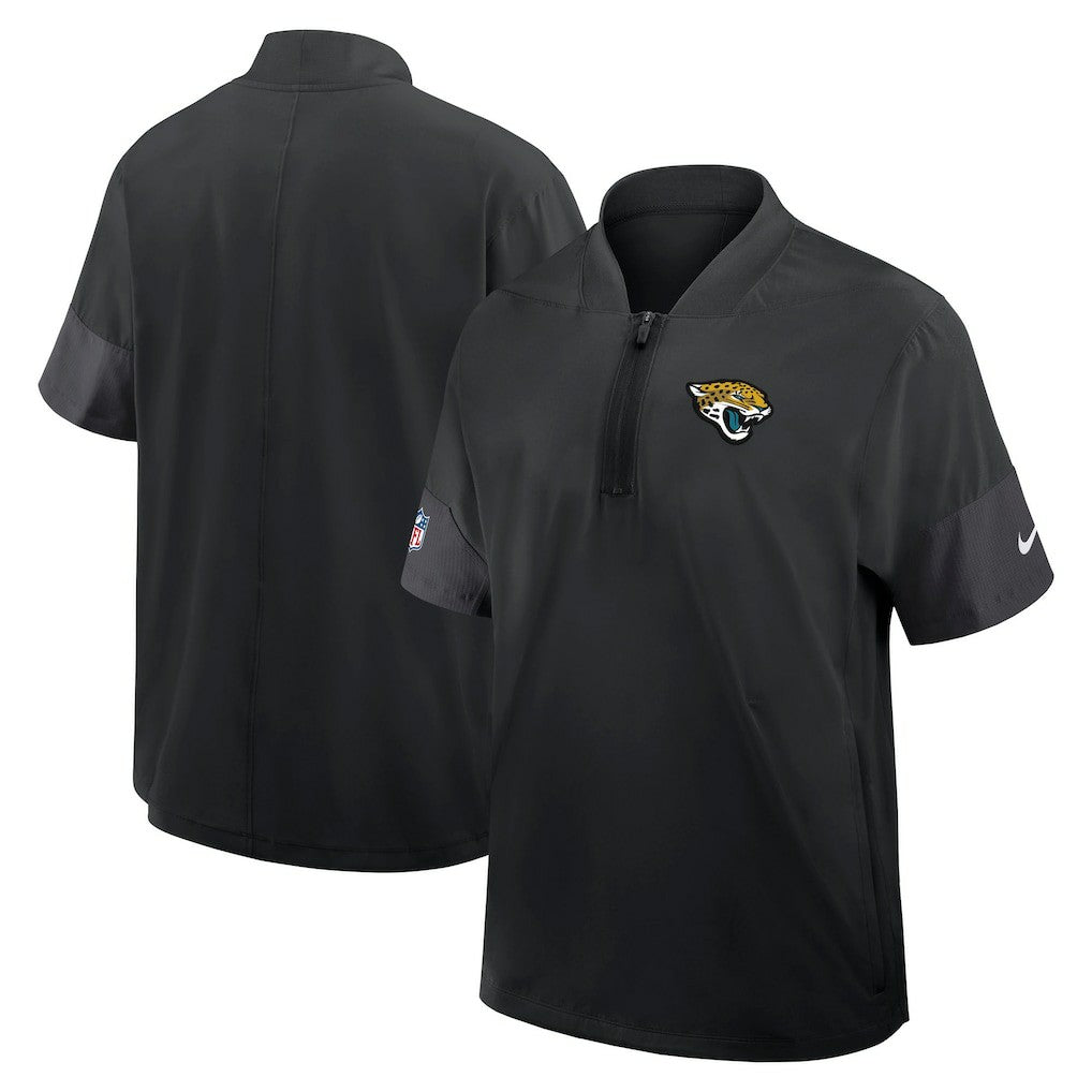 Jacksonville Jaguars Sideline Short Sleeve Quarter-Zip Dri-FIT Coach Jacket Black - Nike