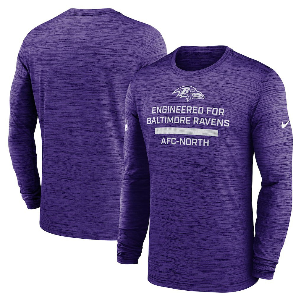 Baltimore Ravens Sideline Velocity Performance Long Sleeve T-Shirt - Purple - Nike
