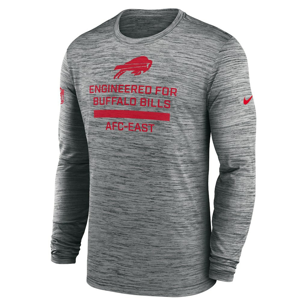 Buffalo Bills Sideline Velocity Performance Long Sleeve T-Shirt - Gray - Nike